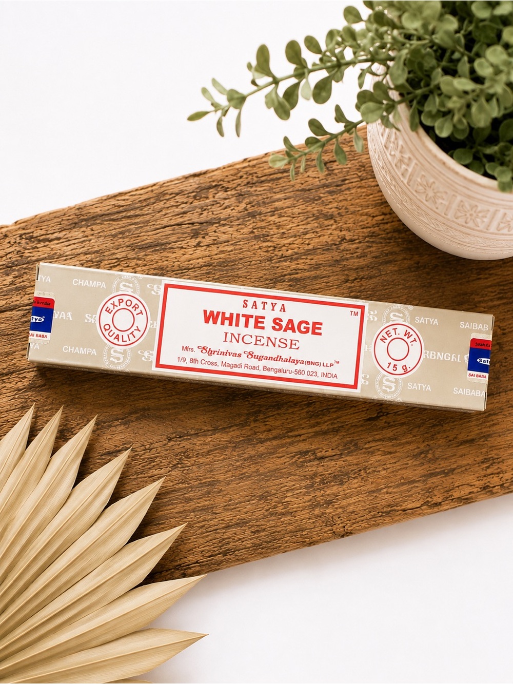 🪔✨ Satya White Sage Incense Sticks – New in Box 🌿🤍